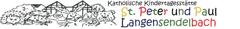 Logo im Kopf der Homepage der Kindertagesstätte St. Peter und Paul Langensendelbach